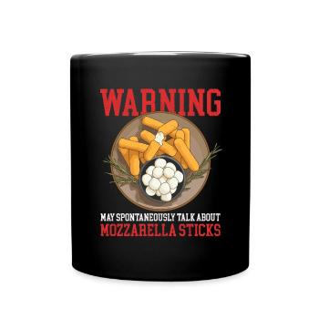 Mozzarella Sticks Cheese Lover Gift - Full Colour Mug - black - Front