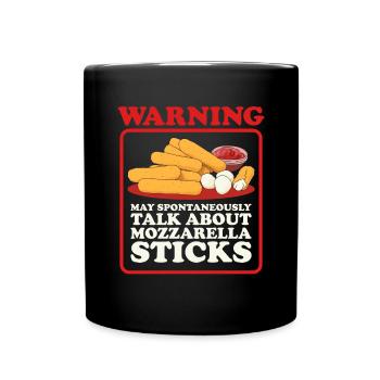 Mozzarella Sticks Cheese Lover Gift - Full Colour Mug - black - Front