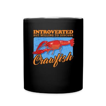 Flusskrebs Edelkrebs Meeresfrüchte Geschenk - Tasse einfarbig - Schwarz - Vorne