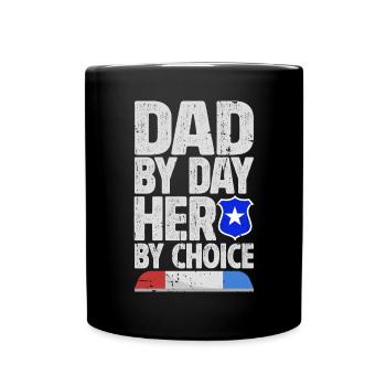 Police Officer Blue Line Law Enforcement - Full Colour Mug - black - Front
