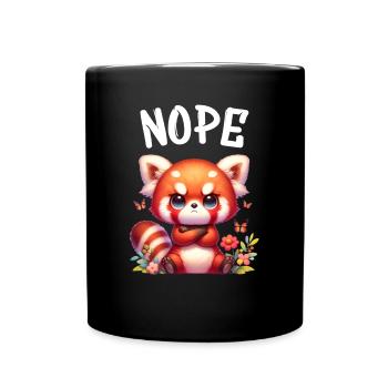 Panda roux Drôle de dicton Nope Renard de Feu - Mug uni - noir - Devant
