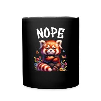 Panda roux Drôle de dicton Nope Renard de Feu - Mug uni - noir - Devant