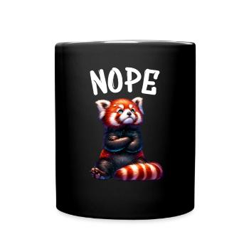 Panda roux Drôle de dicton Nope Renard de Feu - Mug uni - noir - Devant