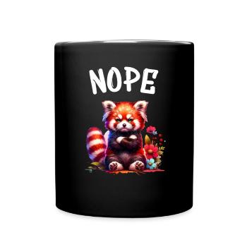 Panda roux Drôle de dicton Nope Renard de Feu - Mug uni - noir - Devant
