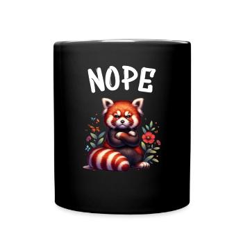 Panda roux Drôle de dicton Nope Renard de Feu - Mug uni - noir - Devant