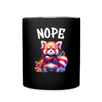 Panda roux Drôle de dicton Nope Renard de Feu - Mug uni - noir - Devant