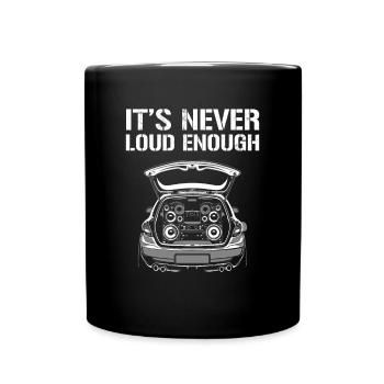It's Never Loud Enough, technician car audio - Tasse einfarbig - Schwarz - Vorne