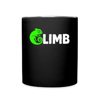 Bouldering, climbing, free climbing Chameleon Boulder - Full Colour Mug - black - Front