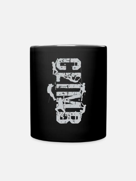 Bouldern, Klettern, Freiklettern Chameleon Boulder - Tasse einfarbig - Schwarz