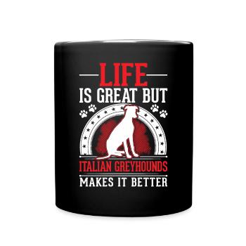Italian Greyhound Italian Greyhound - Full Colour Mug - black - Front