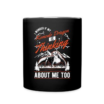 Komodowaran Waran Komododrache - Tasse einfarbig - Schwarz - Vorne