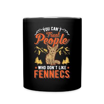 Fennec Gift Desert Fox Fennec - Full Colour Mug - black - Front