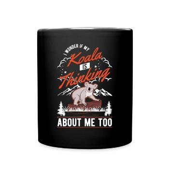 Koala Lover Koala Bear - Full Colour Mug - black - Front