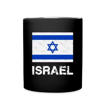 Drapeau d’Israël - Mug uni - noir - Devant