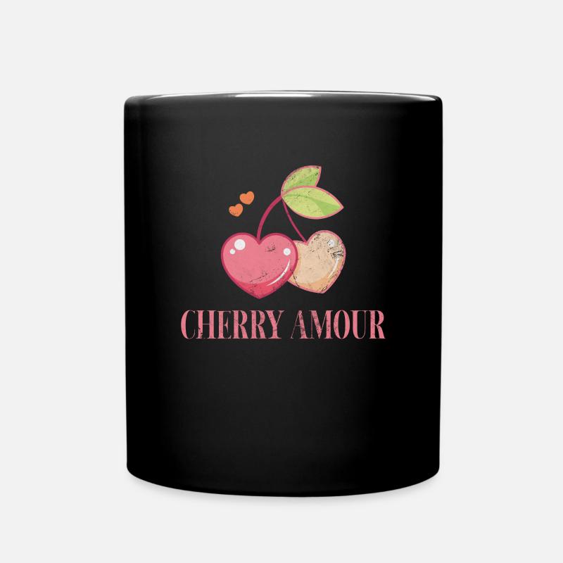 Kirsche - Tasse einfarbig - Schwarz