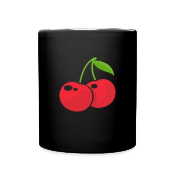 Cherry Cherry Tree Cherry Blossom Fruit Gift - Full Colour Mug - black - Front