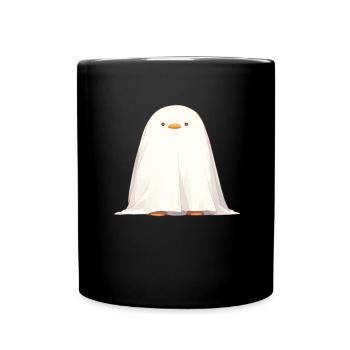 Pinguin Geist Halloween Pinguin Niedlich - Tasse einfarbig - Schwarz - Vorne