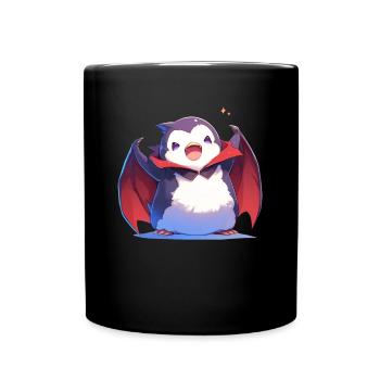 Penguin Vampire Halloween Penguin Cute - Full Colour Mug - black - Front