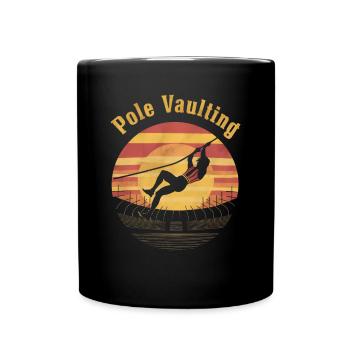 Stabhochsprung Geschenk - Tasse einfarbig - Schwarz - Vorne