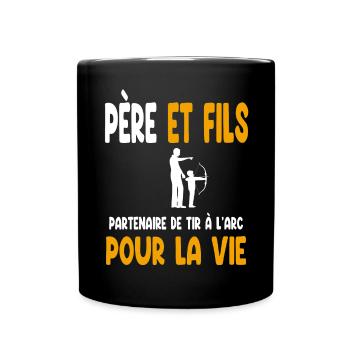 Archery Father and Son Partner Life Dad - Full Colour Mug - black - Front