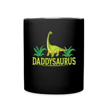 Dad Dinosaur Family Matching Birthday Party - Full Colour Mug - black - Front