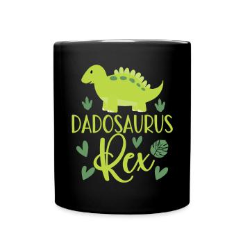 Dad Dinosaur Family Matching Birthday Party - Full Colour Mug - black - Front