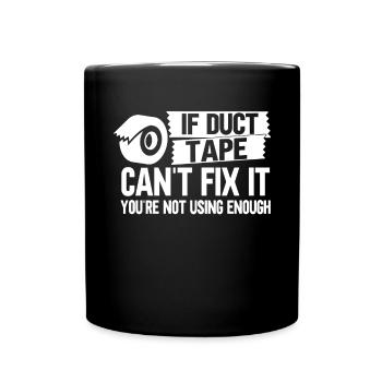 Duct Tape Engineer Humorous Men's Duct Tape - Full Colour Mug - black - Front