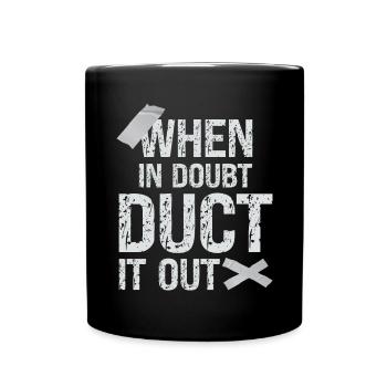 Duct Tape Engineer Humorous Men's Duct Tape - Full Colour Mug - black - Front