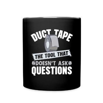 Duct Tape Engineer Humorous Men's Duct Tape - Full Colour Mug - black - Front
