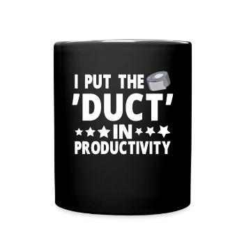 Duct Tape Engineer Humorous Men's Duct Tape - Full Colour Mug - black - Front