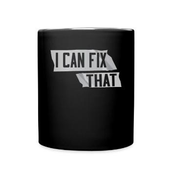Duct Tape Engineer Humorous Men's Duct Tape - Full Colour Mug - black - Front