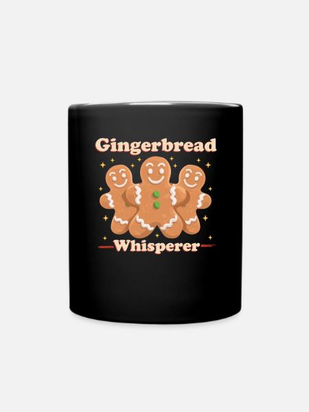 Gingerbread Gingerbread Man Gingerbread Men Gift - Full Colour Mug - black
