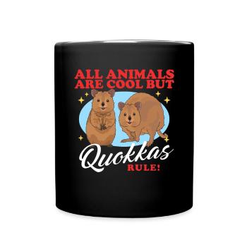 Cadeau de kangourou à queue courte Quokka Kangourou - Mug uni - noir - Devant