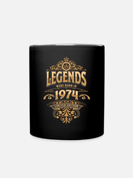 1974 Legende Geburtstag 1974 Geburtsjahr - Tasse einfarbig - Schwarz