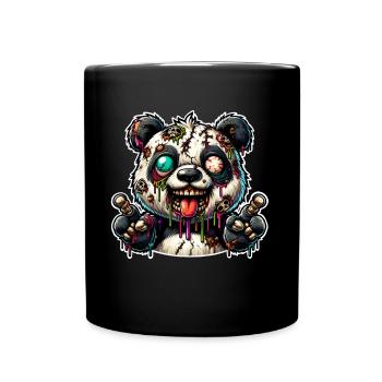 Monstre zombie panda - Mug uni - noir - Devant