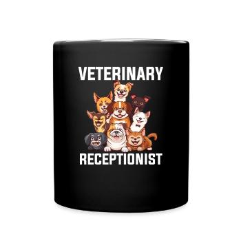 veterinary receptionist, veterinary - Tasse einfarbig - Schwarz - Vorne