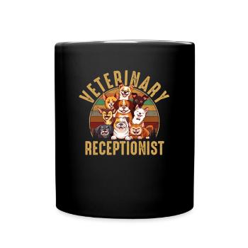 veterinary receptionist, veterinary - Tasse einfarbig - Schwarz - Vorne