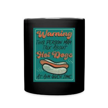 Hot Dog Adulte Vintage Rétro - Mug uni - noir - Devant