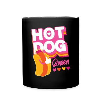 Hot Dog Adult Queen Hot Dog Queen - Tasse einfarbig - Schwarz - Vorne