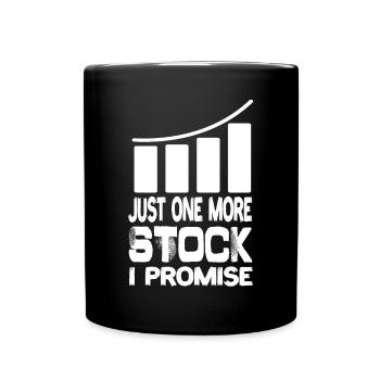 Juste une action de plus que je promets Actifs boursiers - Mug uni - noir - Devant