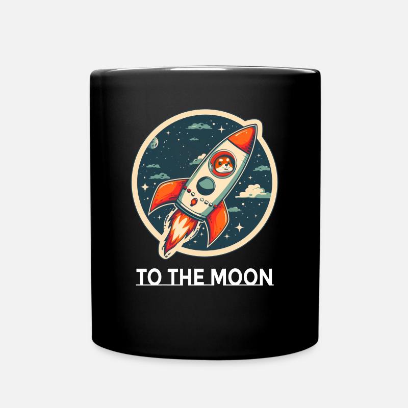 To The Moon Shiba Inu Rocket Crypto Hund Bitcoin - Tasse einfarbig - Schwarz