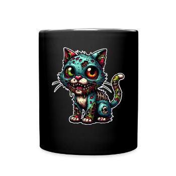 Chat Zombie Monstre - Mug uni - noir - Devant