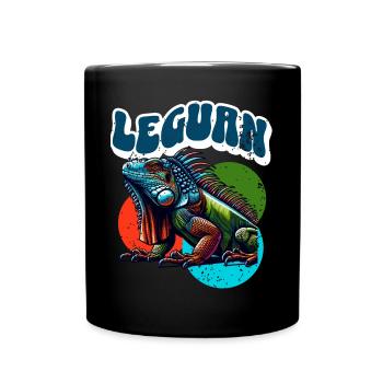 Leguan - Tasse einfarbig - Schwarz - Vorne