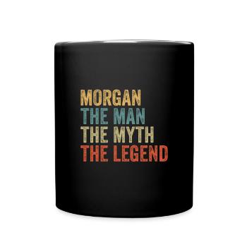 Morgan the man the myth - Tasse einfarbig - Schwarz - Vorne