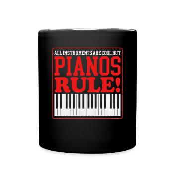 Piano Piano Pianiste Pianiste Piano Player Cadeau - Mug uni - noir - Devant