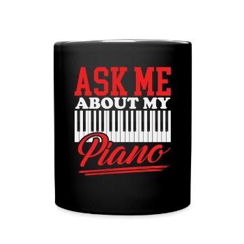 Piano Pianiste Cadeau Pianiste - Mug uni - noir - Devant