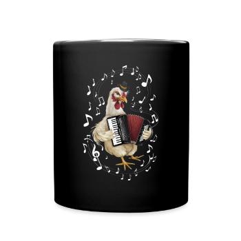 Akkordeon Akkordeonspieler Geschenk - Tasse einfarbig - Schwarz - Vorne