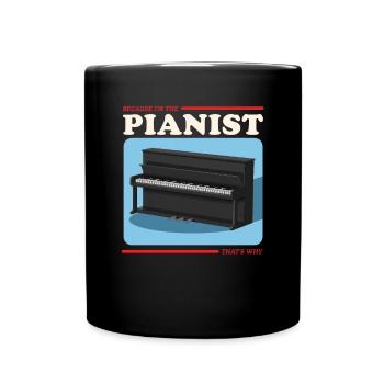 Piano Pianiste Piano Cadeau Piano - Mug uni - noir - Devant