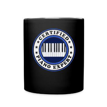 Piano Pianiste Piano Player Piano Gift - Mug uni - noir - Devant