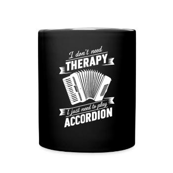 Akkordeon Akkordeonspieler Geschenk - Tasse einfarbig - Schwarz - Vorne